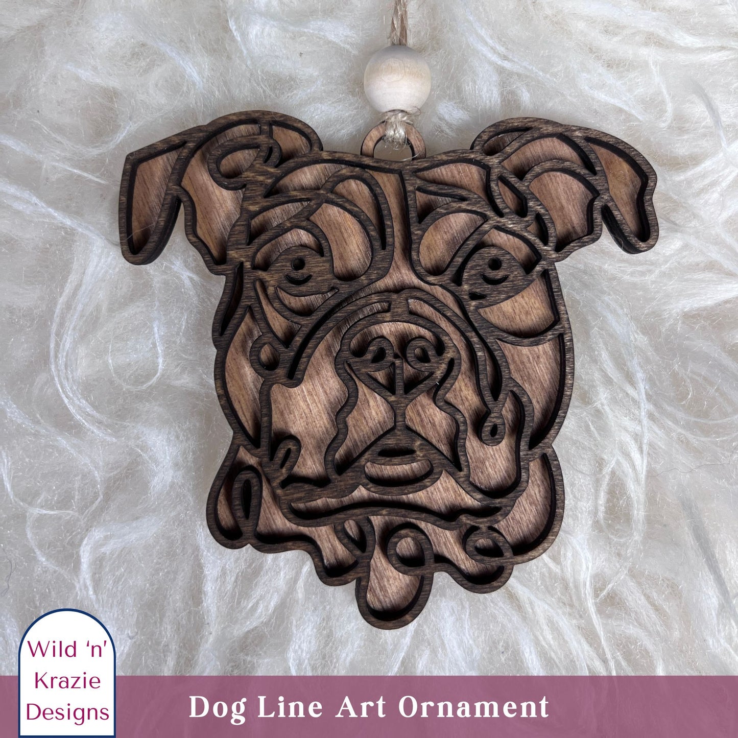 4" Dog Outline Ornament - 155 breeds to choose from