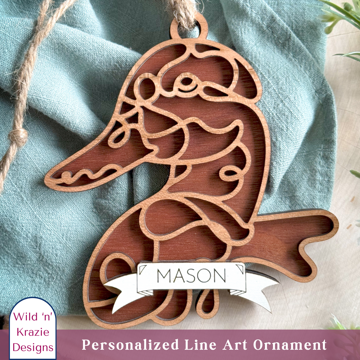 4" Farm Animal Outline Ornament - 14 Farm Animals to choose from
