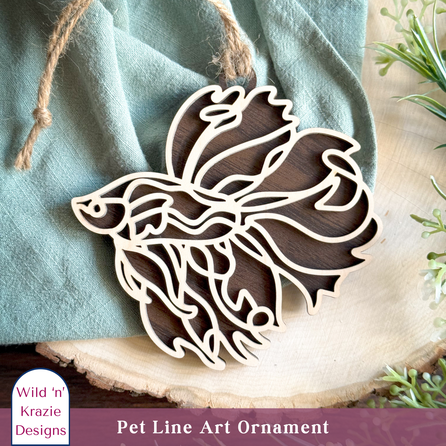 4" Pet Outline Ornament - 30 pets to choose from