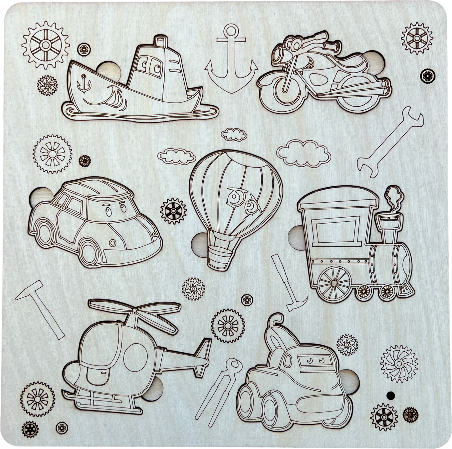 Educational Wooden Puzzles (10" x 10") 🧩