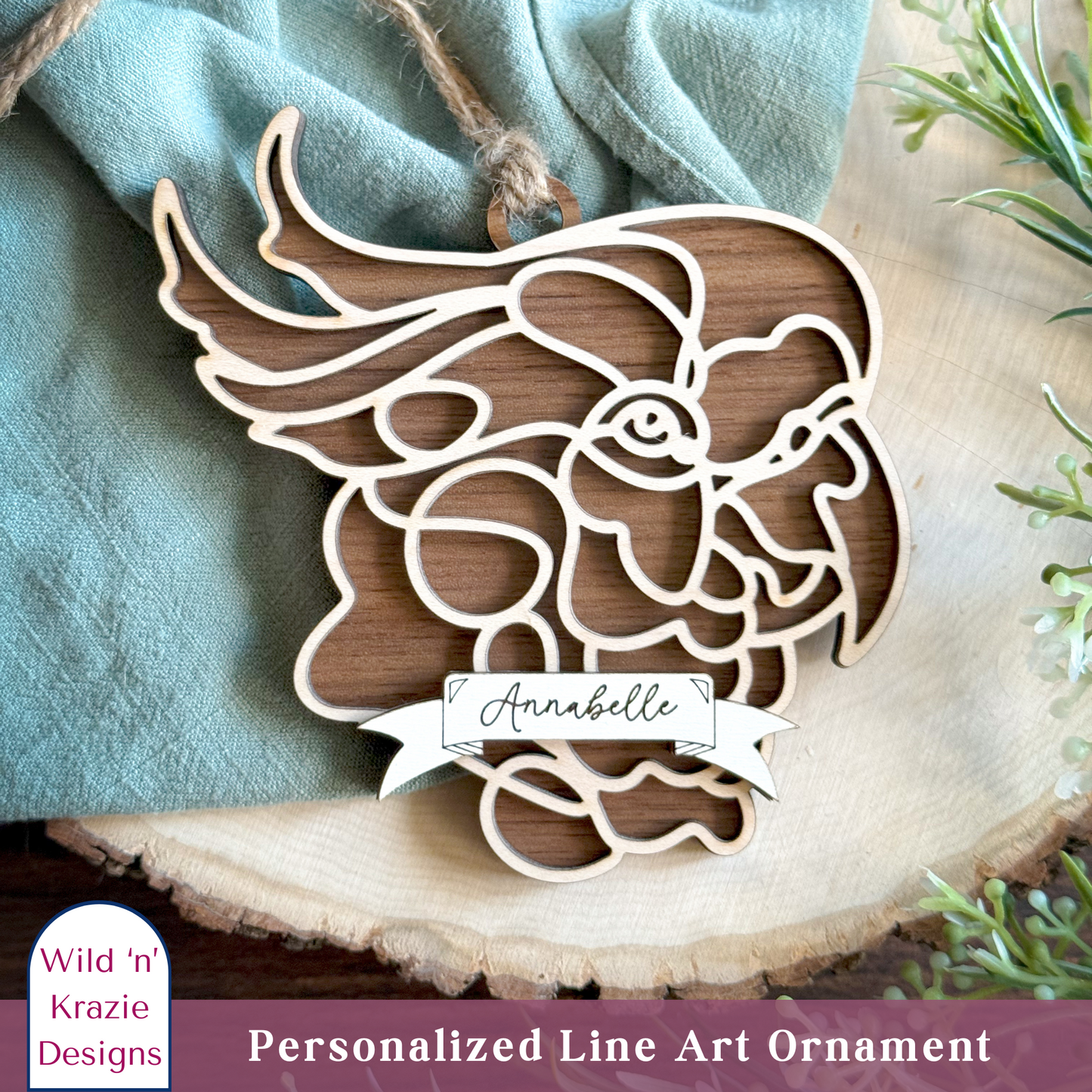 4" Pet Outline Ornament - 30 pets to choose from