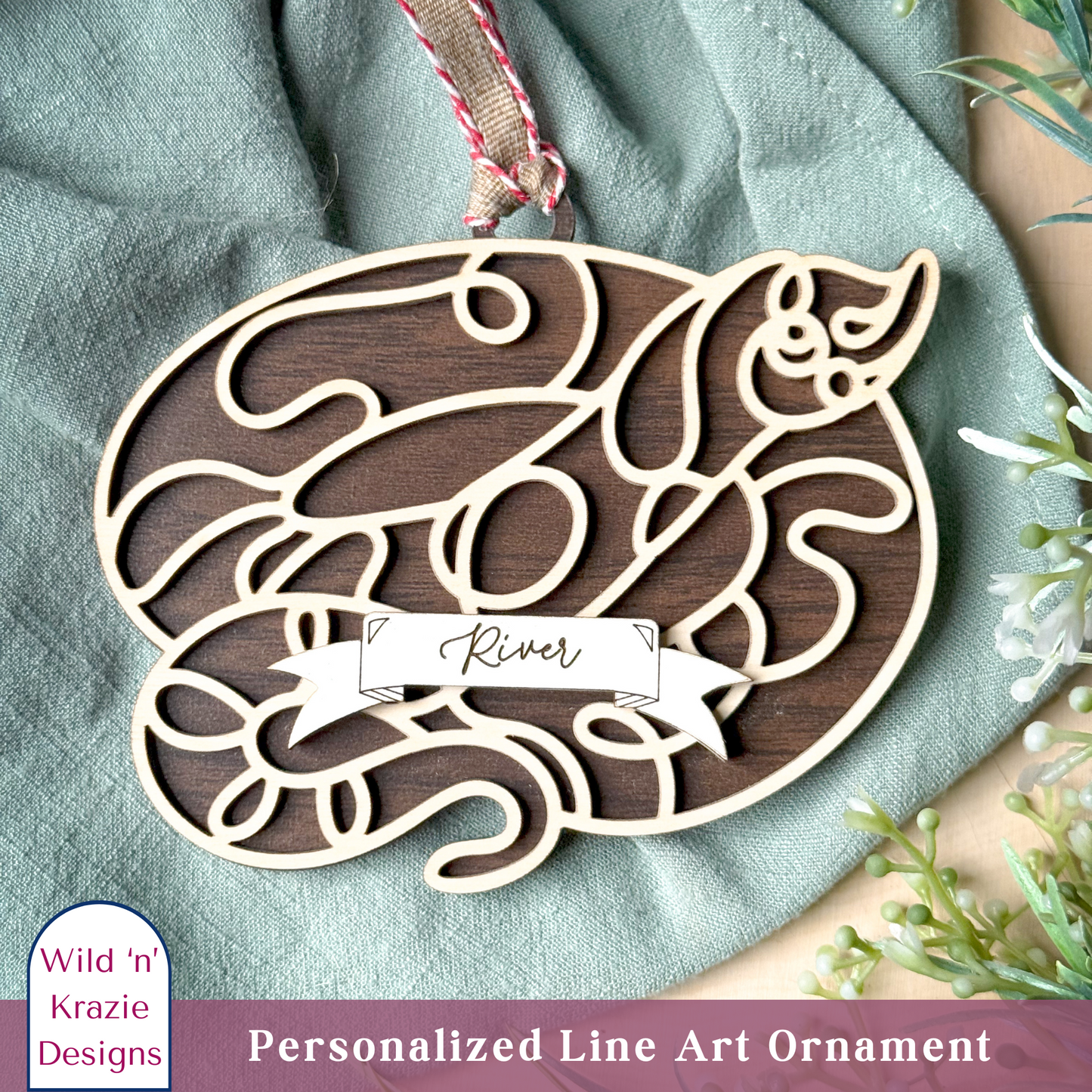 4" Pet Outline Ornament - 30 pets to choose from
