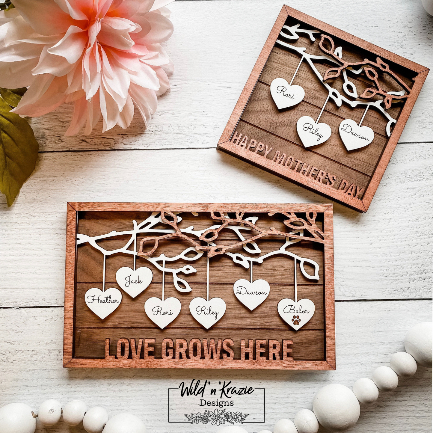 Dangling Heart Family Tree