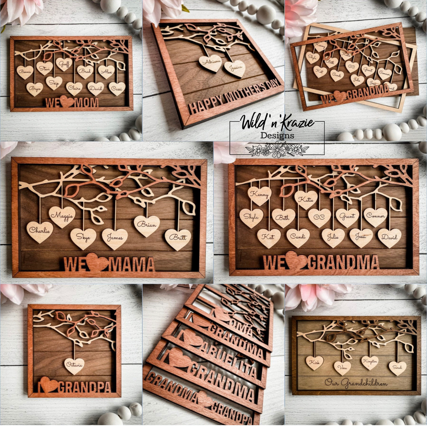 Dangling Heart Family Tree