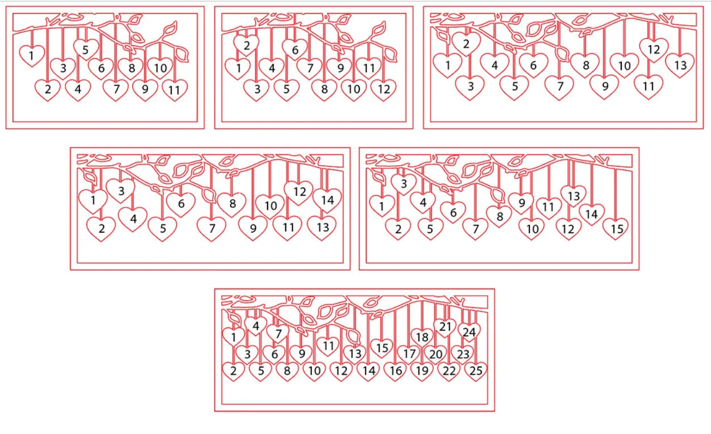 Dangling Heart Family Tree