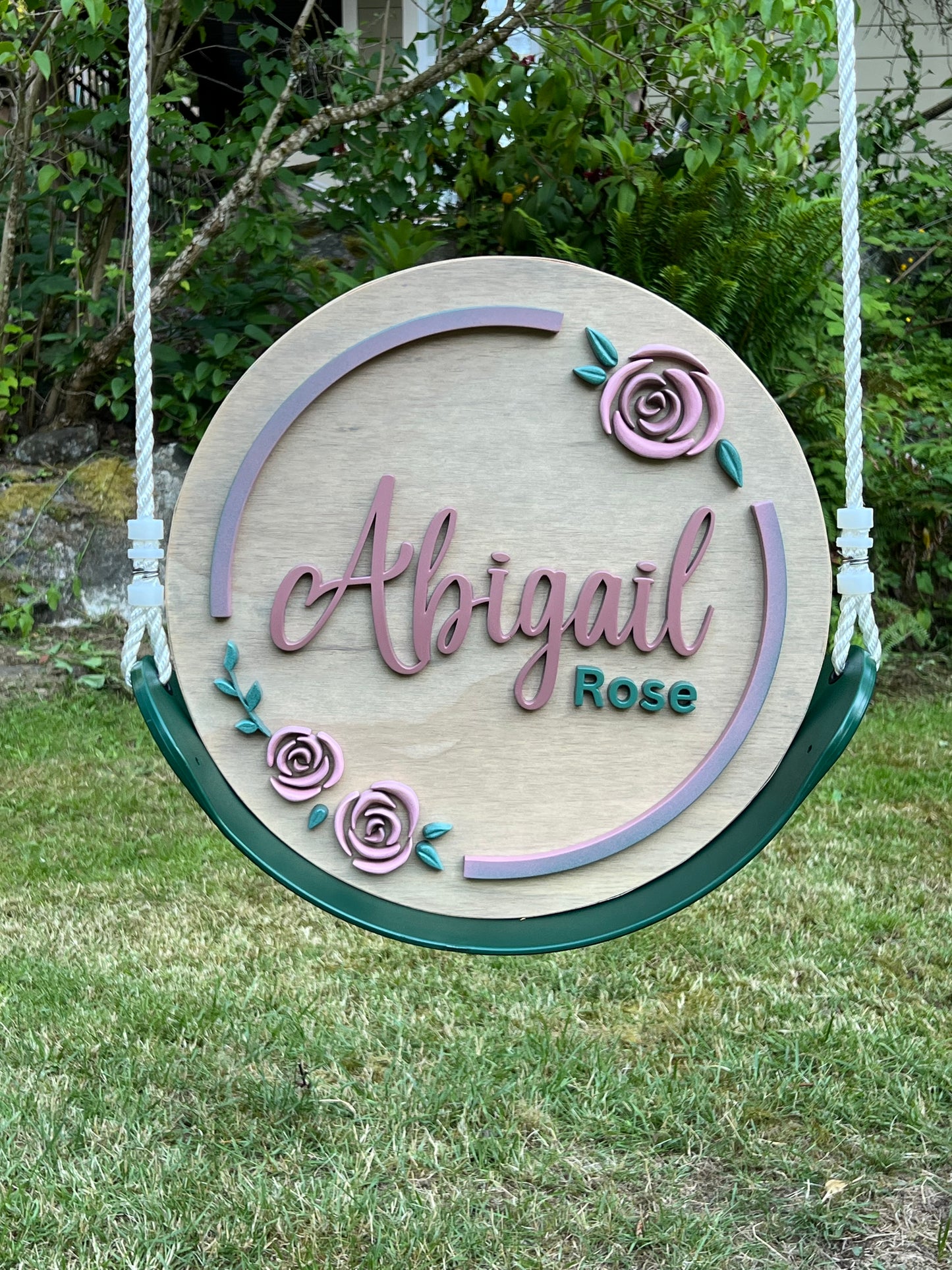 Girly Flower Name Sign - Antique Rose