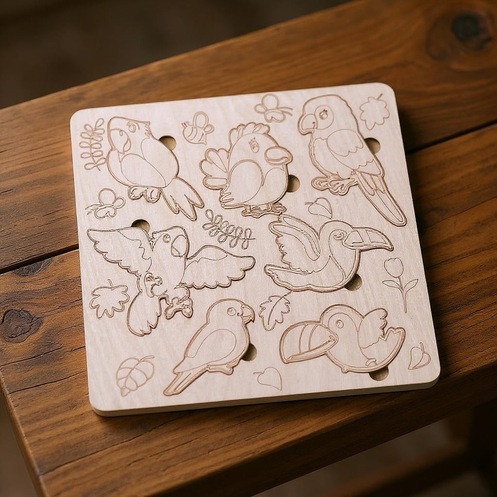 Educational Wooden Puzzles (10" x 10") 🧩