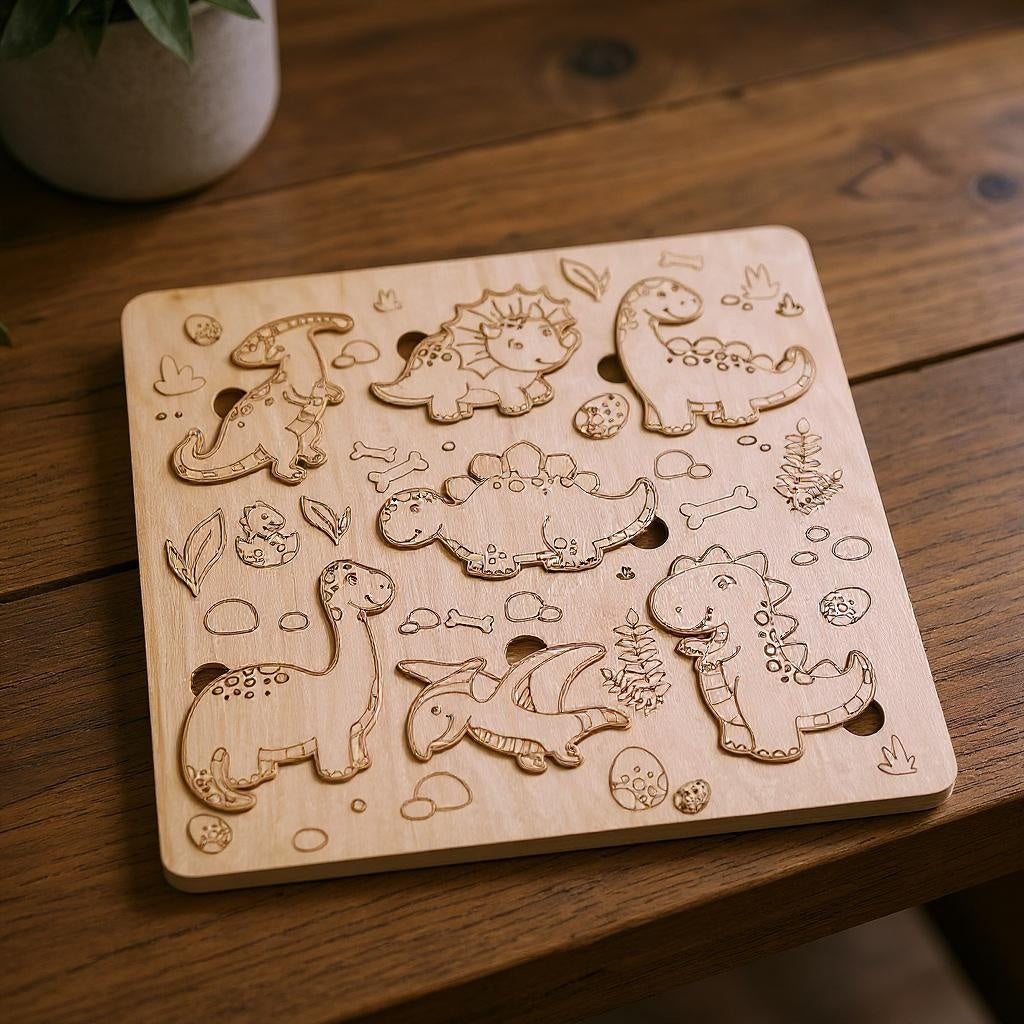 Educational Wooden Puzzles (10" x 10") 🧩