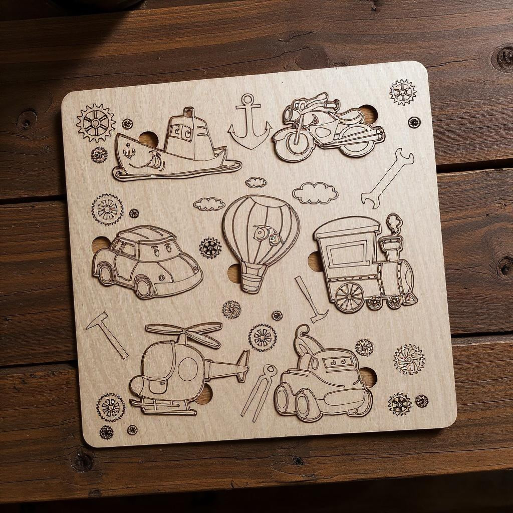 Educational Wooden Puzzles (10" x 10") 🧩