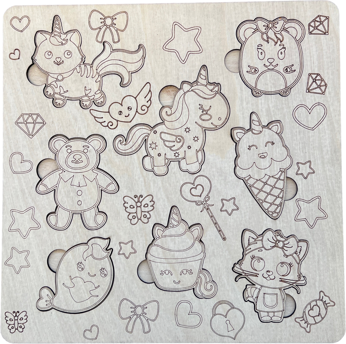 Educational Wooden Puzzles (10" x 10") 🧩