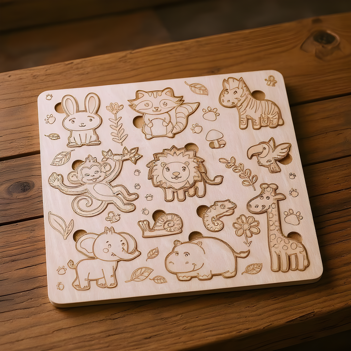 Educational Wooden Puzzles (10" x 10") 🧩