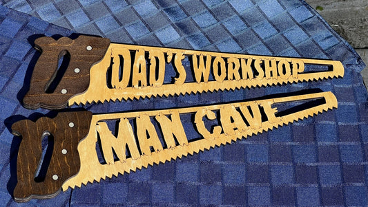 Wooden Saw Shaped Signs