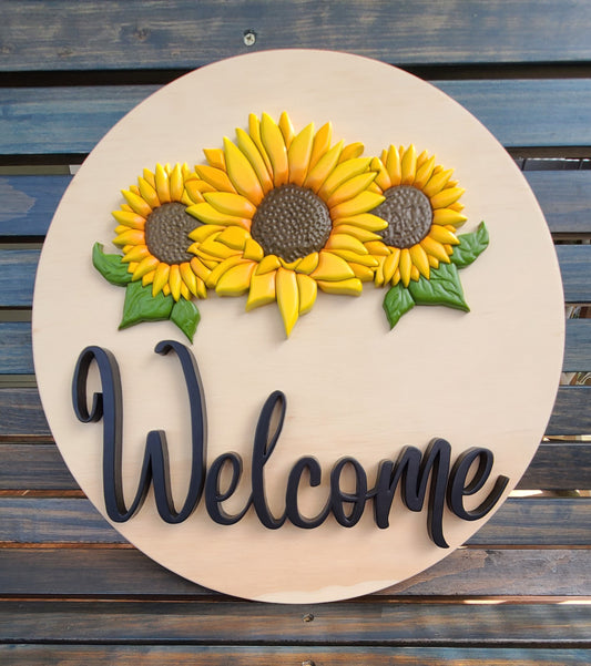 Welcome Sign - Sunflower