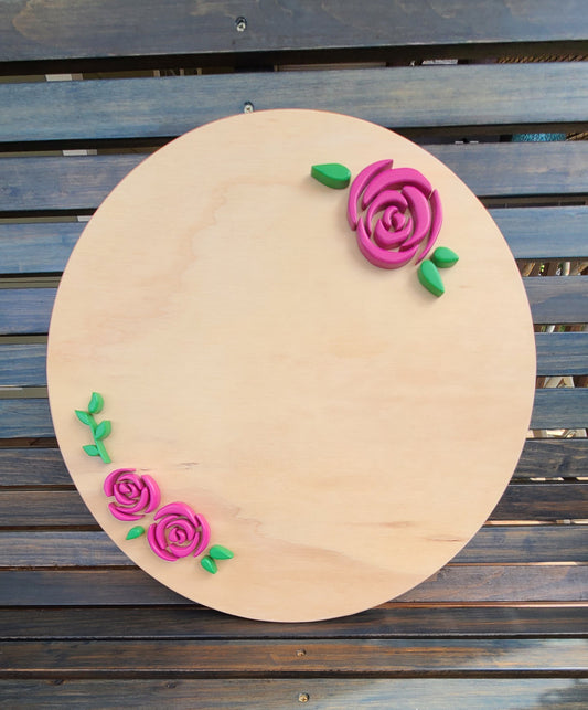 Girly Flower Name Sign - Pink