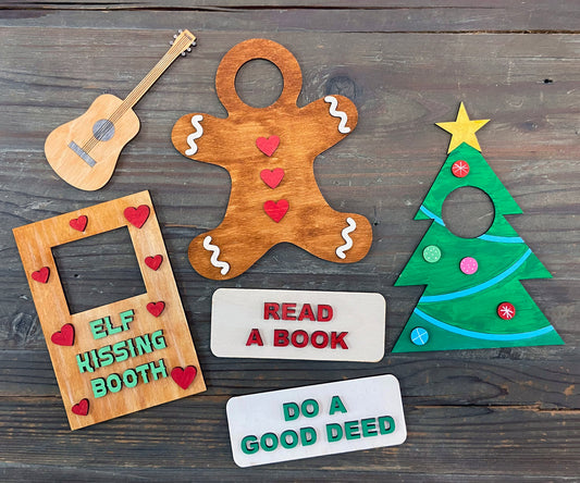 Christmas Elf Kit #3 - Props and Signs (Ready to Paint)