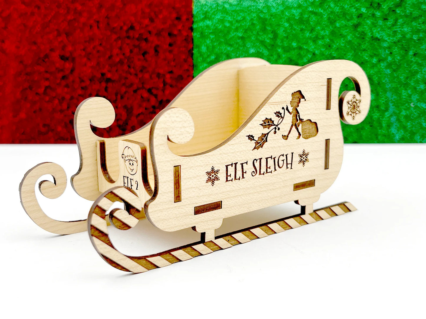 Christmas Elf Kit #7 - Christmas Elf Sleigh  (Ready to Paint)
